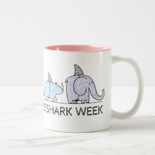 Funny Shark Week Två-Tonad Mugg