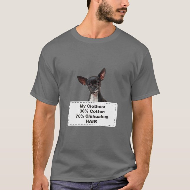 Funny Shedding Hund Chihuahua T Shirt (Framsida)