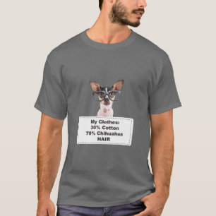 Funny Shedding Hund Chihuahua W Glasses T Shirt