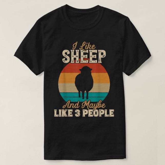 Funny Sheep Lover Shirt for Introverts T Shirt (Design framsida)