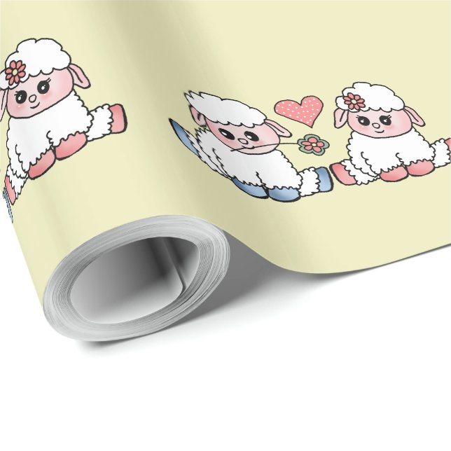 funny sheep presentpapper (Rullad Hörn)