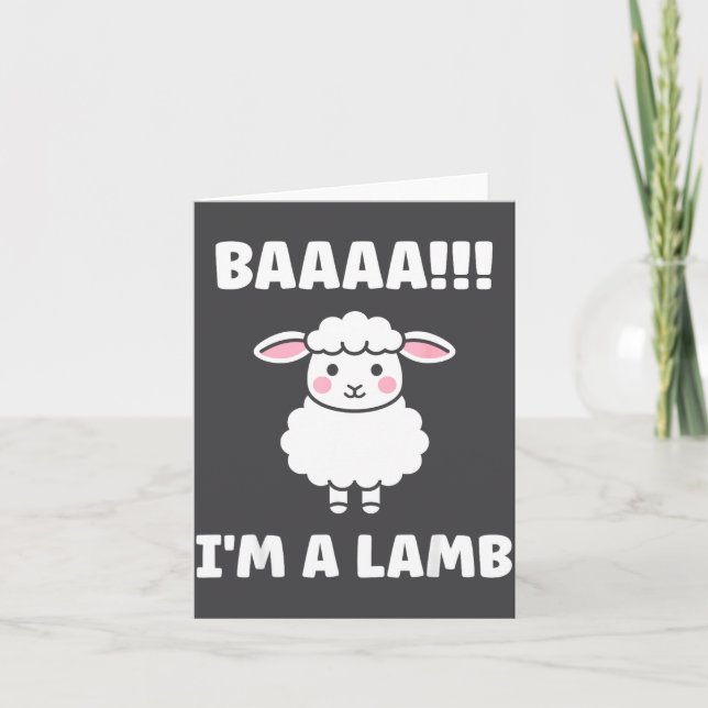 Funny Sheep Quote Baaah I'm A Lamb  Kort (Framsida)