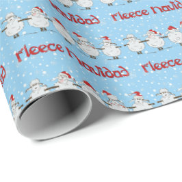 Funny Sheep Ull Navidad Vågrät Gift Wrap Presentpapper