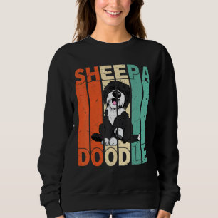 Funny Sheepadoodle Black Pudel Retro Doodle T Shirt