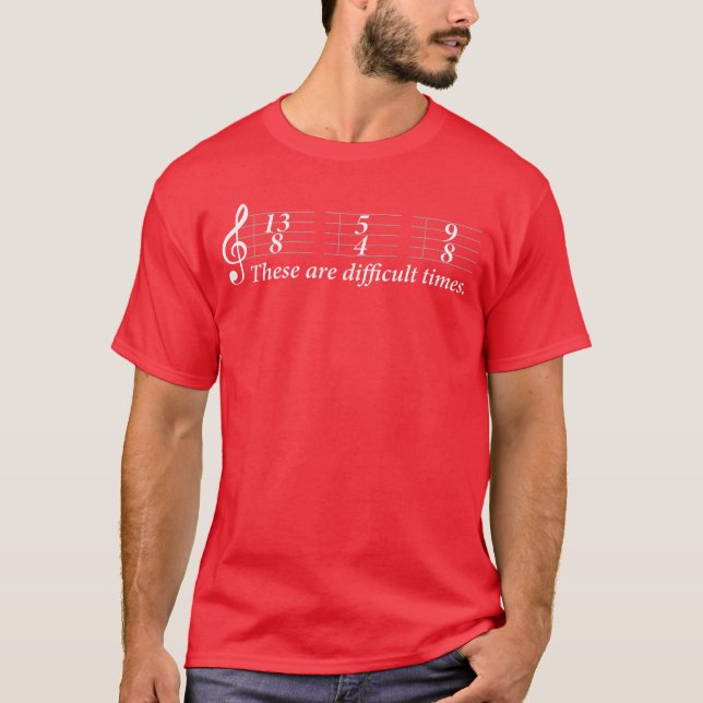 Funny Sheet Music for Musicianhese are Difficultim T Shirt (Framsida)