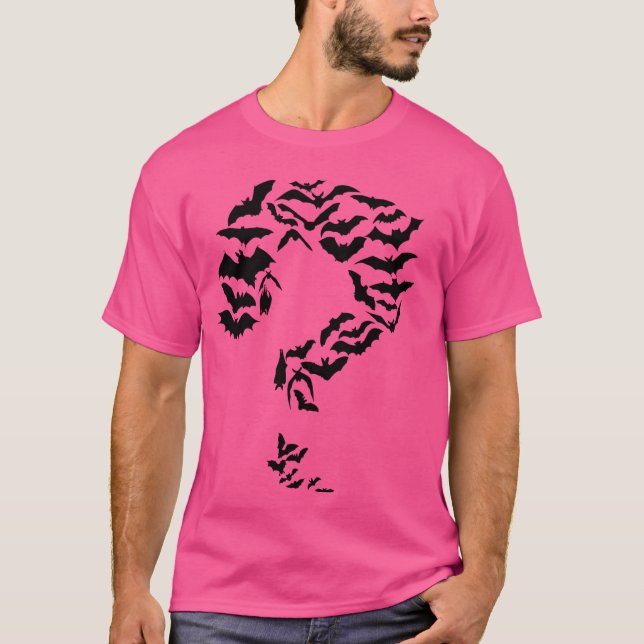 Funny Sheldon Nerdy Fladdermus Fråga Mark Tecknad  T Shirt (Framsida)