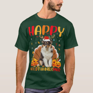 Funny Sheltie Dog Lover Happy Sheltie HelloThanksM T Shirt