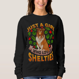 Funny Sheltie Hund älskare Bara en flicka som Kärl T Shirt