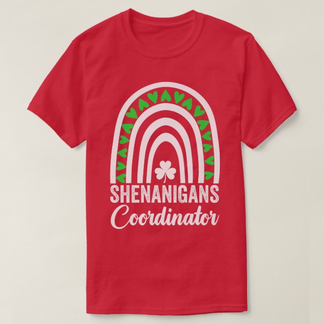 Funny Shenanigans Coordinator St patrick's day Tea T Shirt (Design framsida)