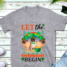 Funny Shenanigans Hundar St patricks day T-Shirt