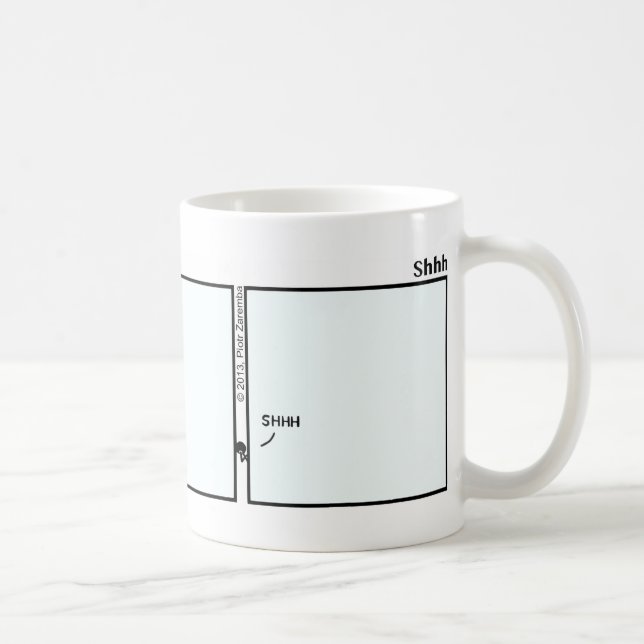 Funny Shhh Stickman Mugg - 123 (Höger)