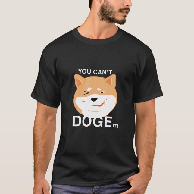 Funny Shiba Doge Coin T Shirt (Framsida)