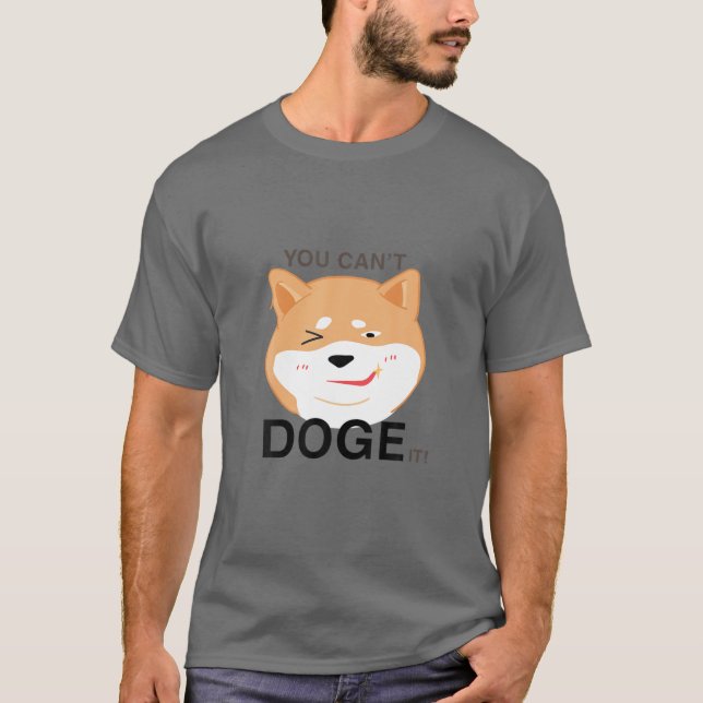 Funny Shiba Doge Coin T Shirt (Framsida)