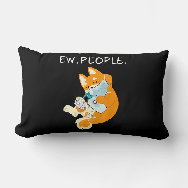 Funny Shiba Inu | Hund Gift med unga Lumbarkudde (Framsida)