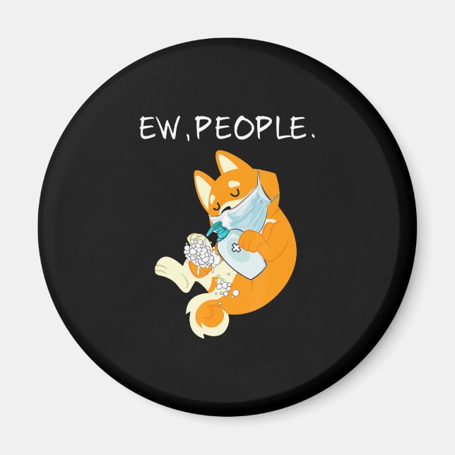 Funny Shiba Inu | Hund Gift med unga Magnet (Framsidan)