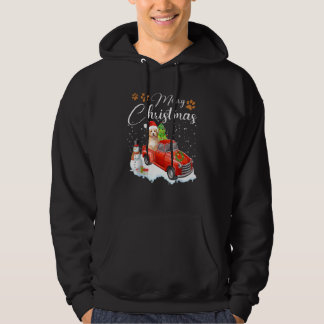 Funny Shih Tzu Hund Snö Lastbil jul Julafton Pajam Hoodie