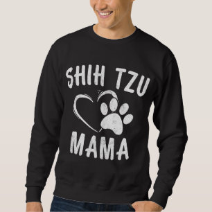 Funny Shih Tzu Mamma Gift Pet Doggy Älskare Appare Lång Ärmad Tröja