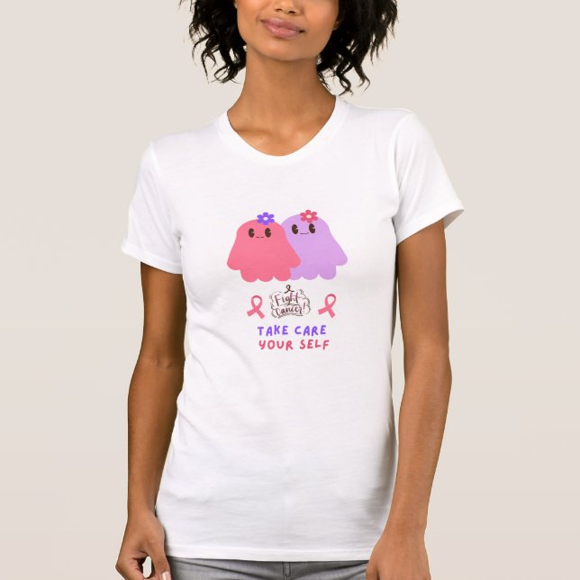  funny shirt breast cancer awareness  with ghost t (Framsida)