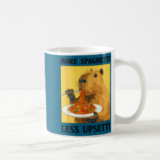 Funny Shirt More Spaghetti Less Upsetti Capybara Kaffemugg