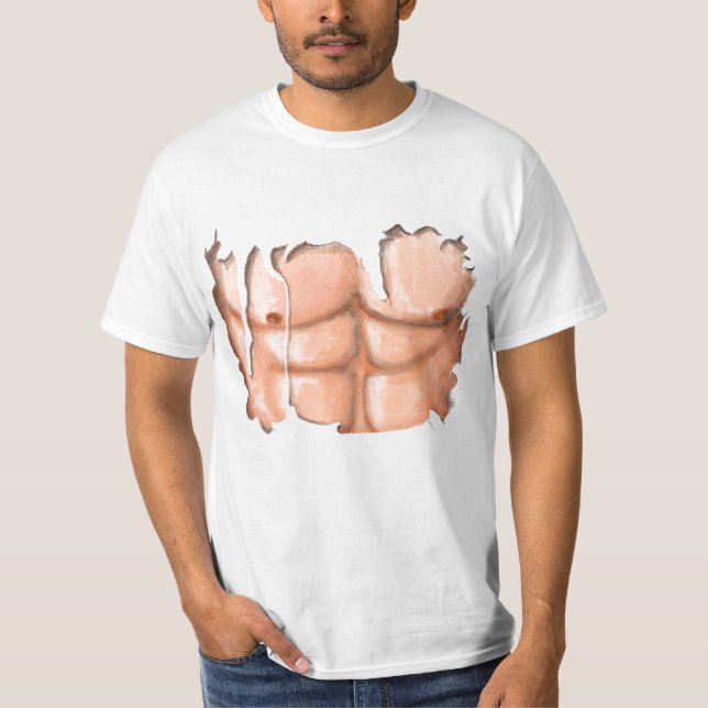 Funny Shirt - Muscle and Six Pack T (Framsida)