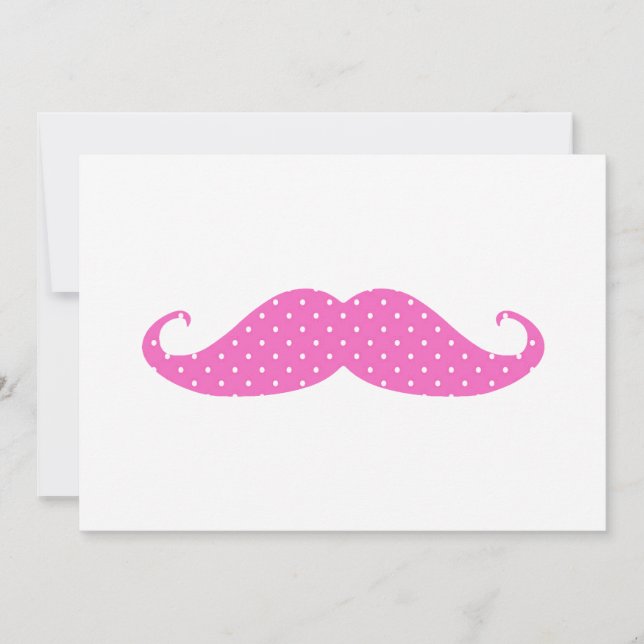 Funny Shock rosa Girly Polka dots Mustache (Framsida)