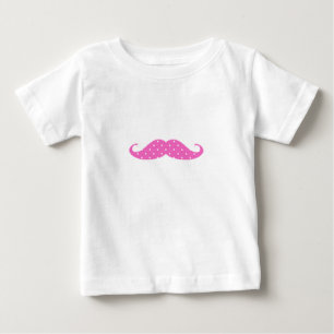 Funny Shock rosa Girly Polka dots Mustache Tröja