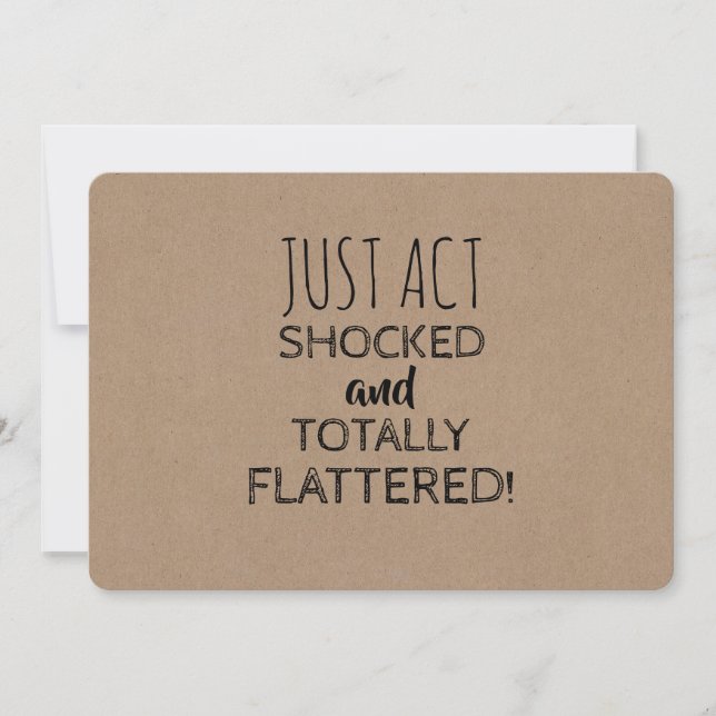 Funny Shockad Bridesmaid eller Maid of honor Frier Inbjudningar (Framsida)
