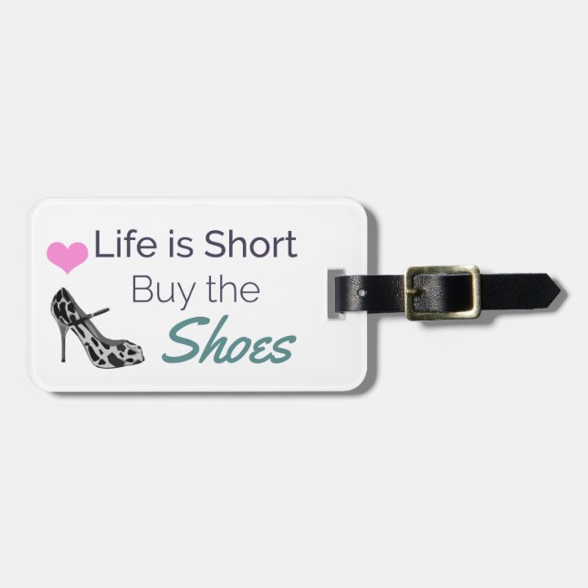 Funny Shoe Quote Luggage Tag Bagagebricka (Horisontell Framsida)