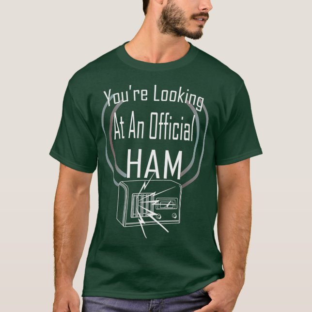 Funny Shortwave Ham-radiooperatör T Shirt (Framsida)
