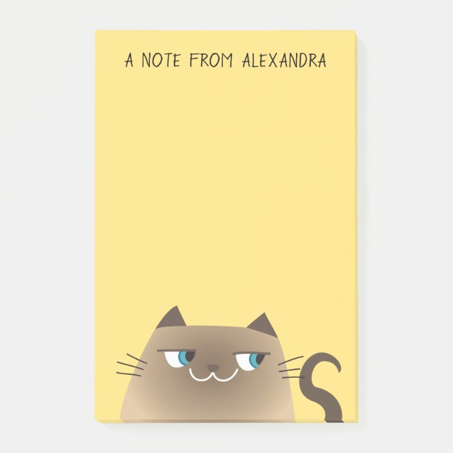 Funny Siamese Cat Post-it Block (Framsida)