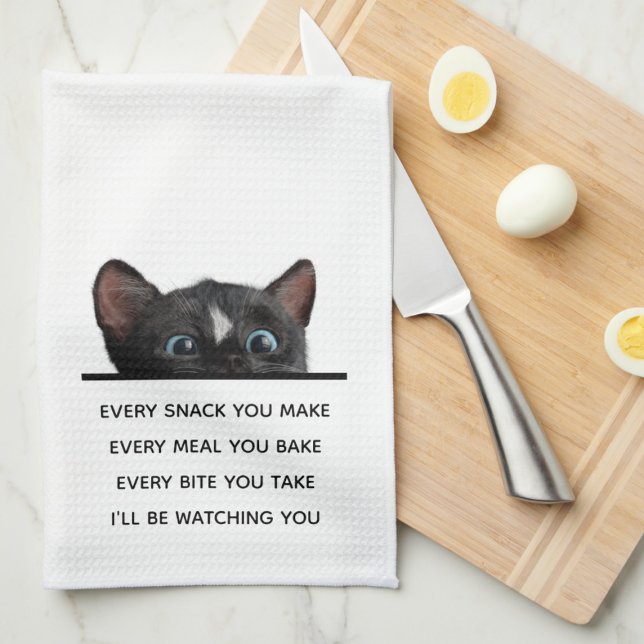 Funny Siamese Peaking Kattunge Kitchen Towels Kökshandduk (Skapare uppladdad)