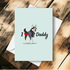 Funny Siberian husky från Hund Butt Fars dag Kort