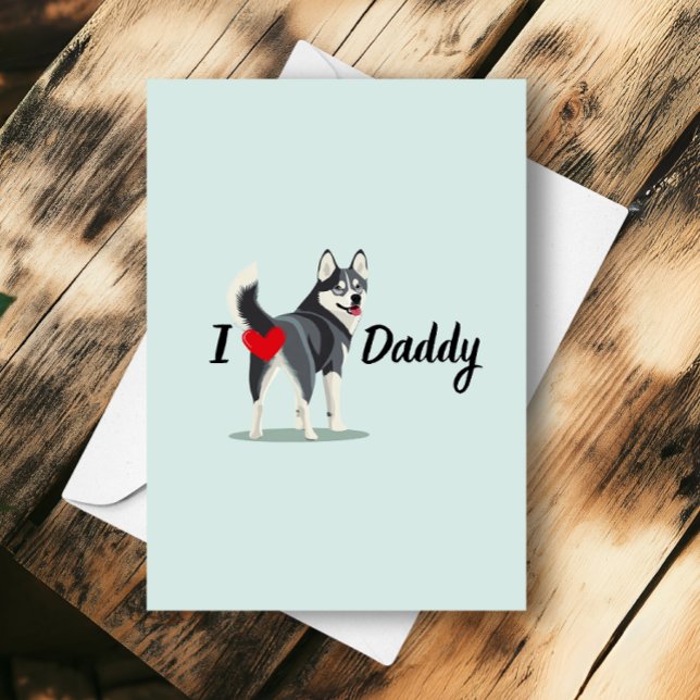Funny Siberian husky från Hund Butt Fars dag Kort (Skapare uppladdad)