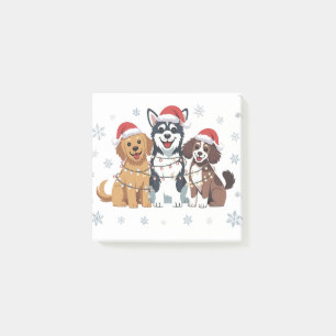 Funny Siberian husky Hund älskare Julgran Post-it Block