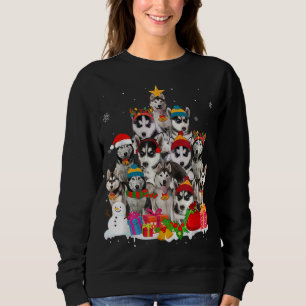 Funny Siberian husky Julgran Pet Hund älskare T Shirt