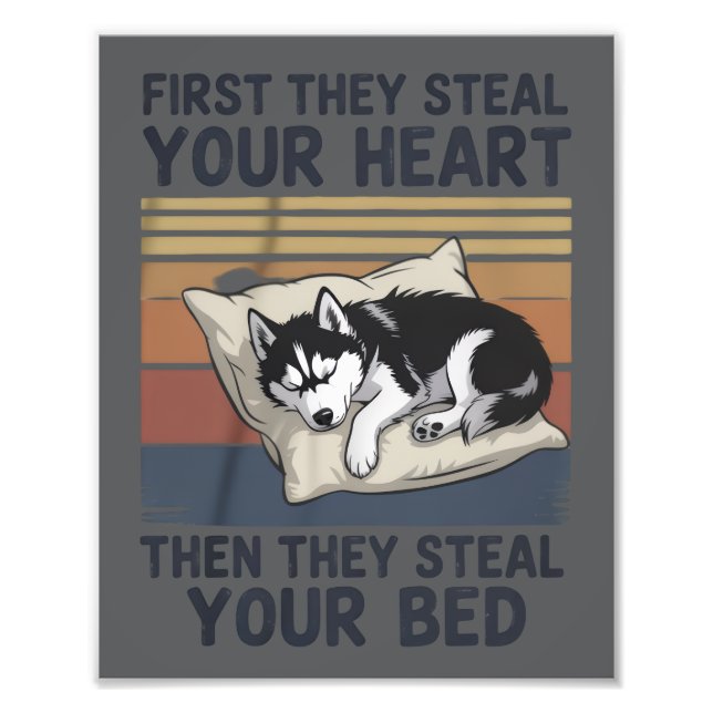 Funny Siberian Husky Pet Lovers Dog Owner  Fototryck (Framsidan)