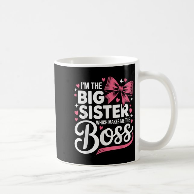 Funny Sibling I'm The Big Sister Which Makes Me Th Kaffemugg (Höger)