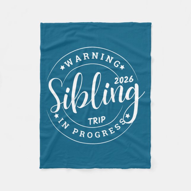 Funny Sibling Trip 2026 Family Matching Girls Sist Fleecefilt (Framsidan)