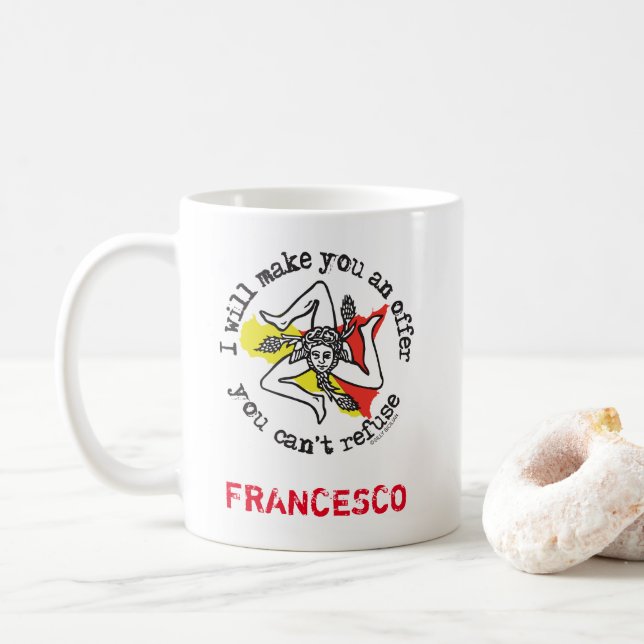 Funny Sicilian italian Godfather Mafia Humor Kaffemugg (Med munk)