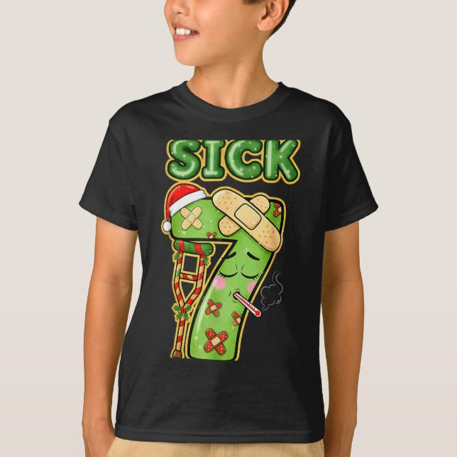 Funny Sick Seven Meme 67 Six Seven Santa Hat Chris T Shirt (Framsida)