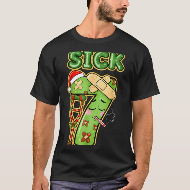Funny Sick Seven Meme 67 Six Seven Santa Hat Chris T Shirt (Framsida)