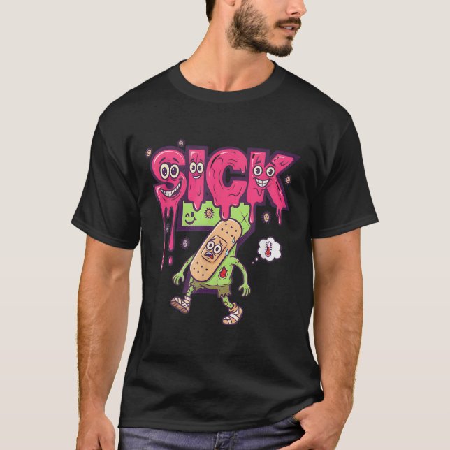 Funny Sick Seven Meme Tee Six Seven Fun Wordplay D (Framsida)