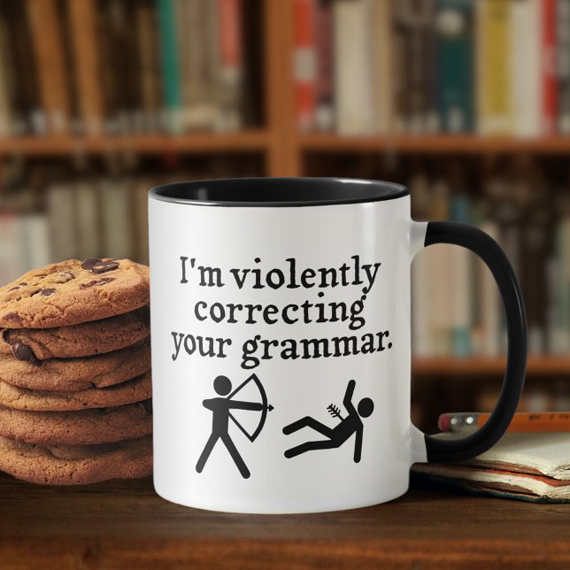 Funny Silently Correcting Your Grammar Spoof Kaffemugg (Skapare uppladdad)