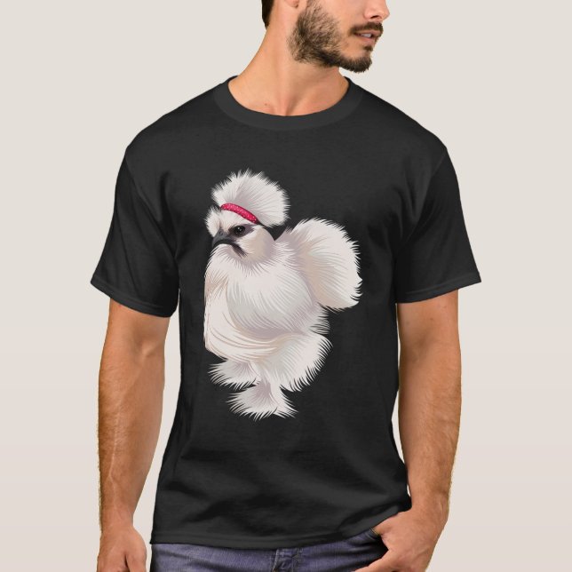 Funny Silkie Chicken T Shirt (Framsida)