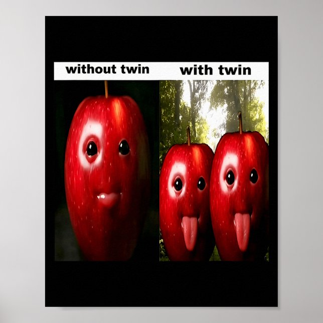 Funny Silly Ai Gen Z Meme Brainrot Humor Twins Bro Poster (Framsidan)