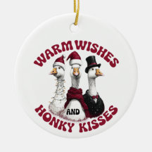 Funny Silly Goose Christmas Ornament