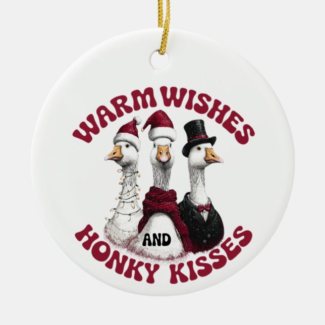 Funny Silly Goose Christmas Ornament (Framsidan)