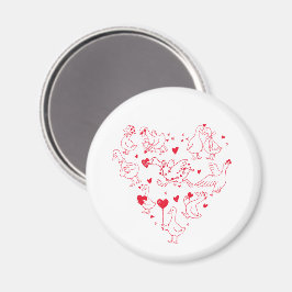 Funny Silly Goose Heart Magnet | Valentine’s Day 