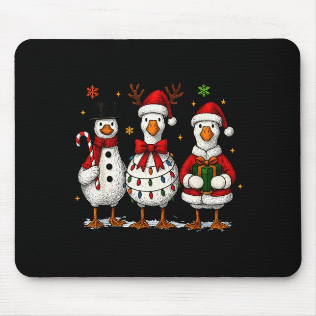 Funny Silly Goose Merry Christmas Lights Goose Xma Musmatta (Framsidan)