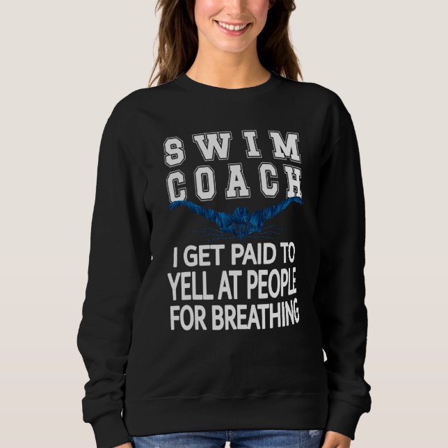 Funny Simma Coach Swimming Coach T Shirt (Framsida)
